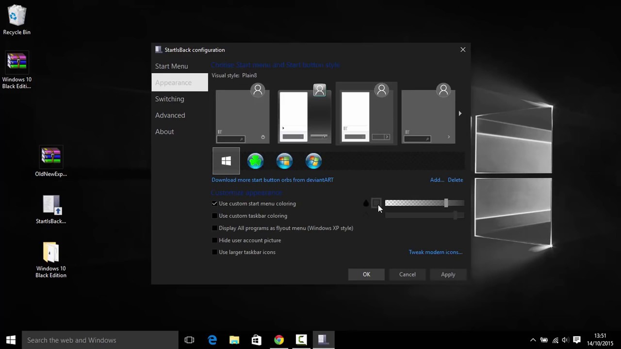 how to install windows 10 black edition custom theme